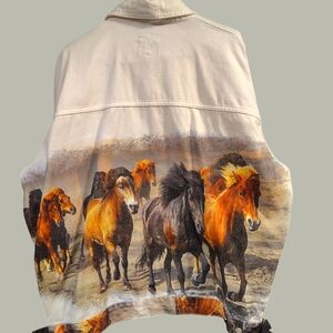 Horse Print Denim Jacket